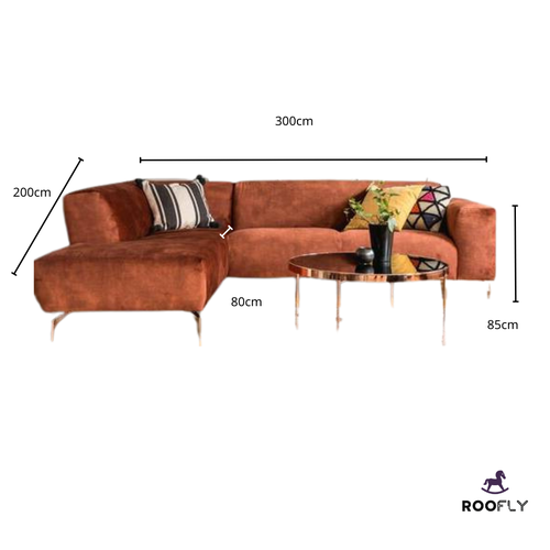 Elegant Brown Sofa - كنبة أنيقة باللون البني
