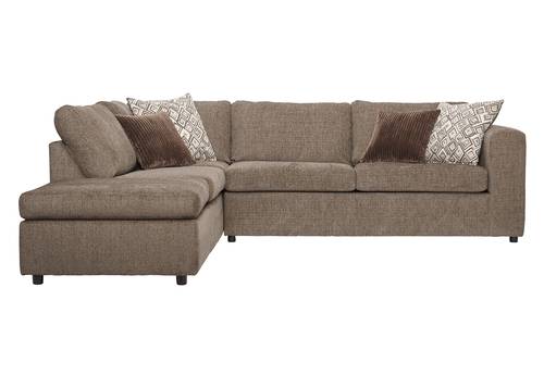 كنبة زاوية فاخرة بتنجيد كتان بني - التصميم الأمثل للراحة والأناقة 🛋️ - Brown Linen Upholstered Luxury Sectional Sofa - Optimal Design for Comfort and Style 🛋️
