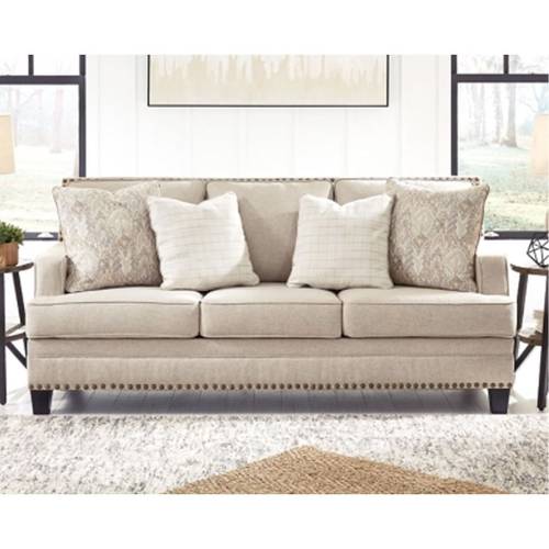 Three-Seat Fabric Sofa - Beige - كنبة ثلاث مقاعد قماش - بيج
