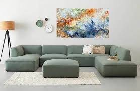 Swedish Wood and Polyester Sofa - Beige - كنبة خشب سويدي و بوليستر - بيج
