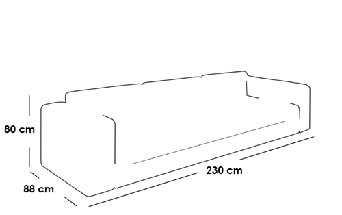 كنبة ثلاثة مقاعد خشب سويدي و مخمل - احمر - Three-Seater Sofa, Swedish Wood and Velvet - Red
