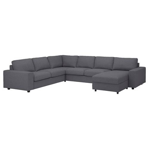كنبة خشب سويدي و كتان - رمادي - Swedish Wood and Linen Sofa - Grey
