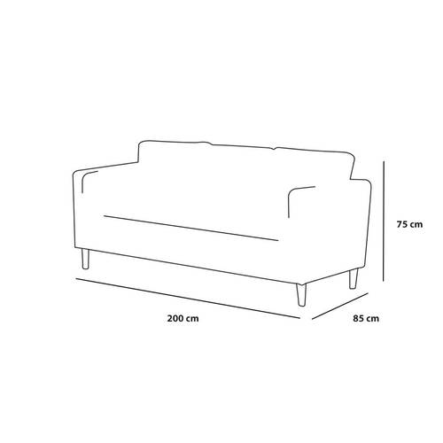 كنبة بمقعدين خشب سويدي - Swedish Wood Loveseat Sofa
