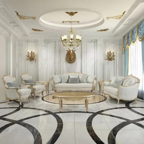Royal 4-Piece Living Room Set - طقم كنب غرفة معيشة ملكي 4 قطع