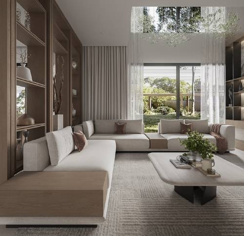 كنب مودرن بزوايا مفتوحة Modern Open-Corner Sofa Set
