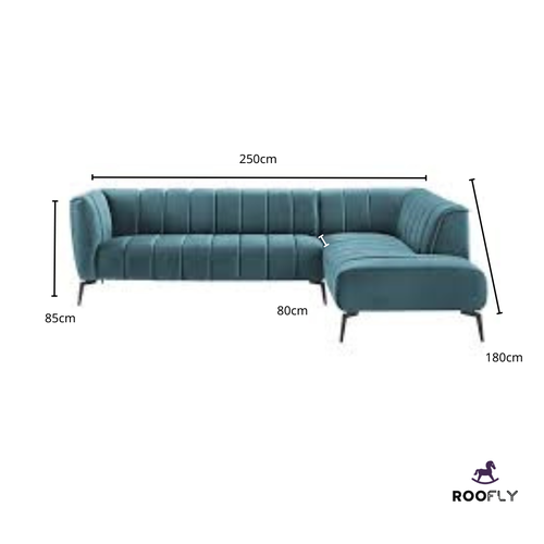 Luxury Blue Salon Sofa - كنبة زرقاء فاخرة للصالون
