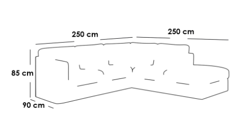 كنبة زاوية خشب سويدي و كتان - أبيض, Swedish wood and linen corner sofa - white
