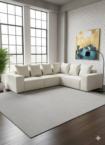 كنبة زاوية كتان بيج  Corner SofaL inen  Beige