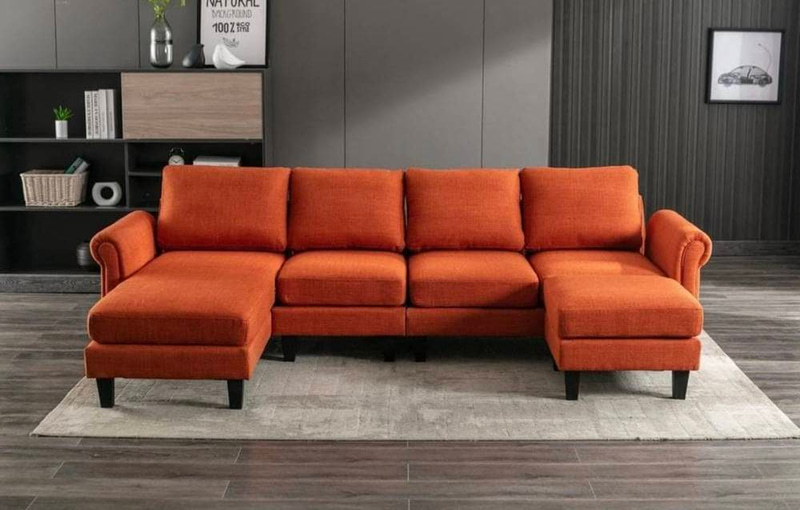 كنبة زاوية حرف U - U-shaped Sectional Sofa
