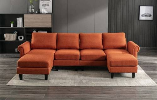 كنبة زاوية حرف U - U-shaped Sectional Sofa
