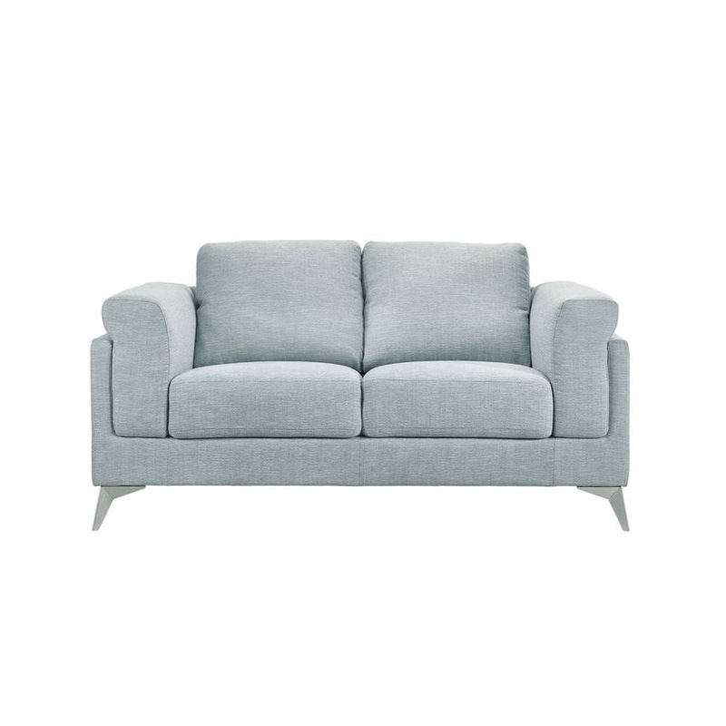 كنبة مقعدين خشب سويدي - رمادي - Swedish Wood Two-Seater Sofa - Gray