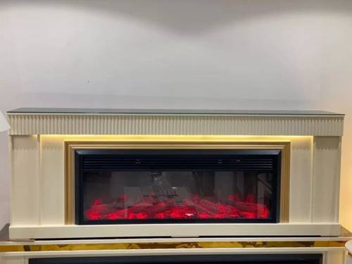 Smart LED Fireplace Heater - مدفأة ذكية مع سخان وإضاءة ليد