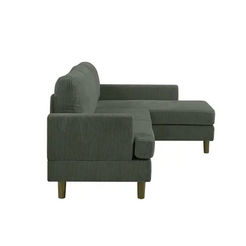 Luxury Green Linen Corner Sofa - كنب زاوية فاخر من الكتان الأخضر
