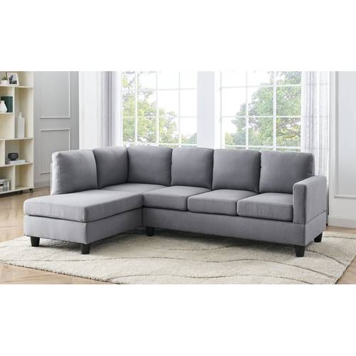 كنب زاوية رمادي فاخر بتصميم أنيق 🛋️ - Luxurious Gray Corner Sofa with Elegant Design 🛋️
