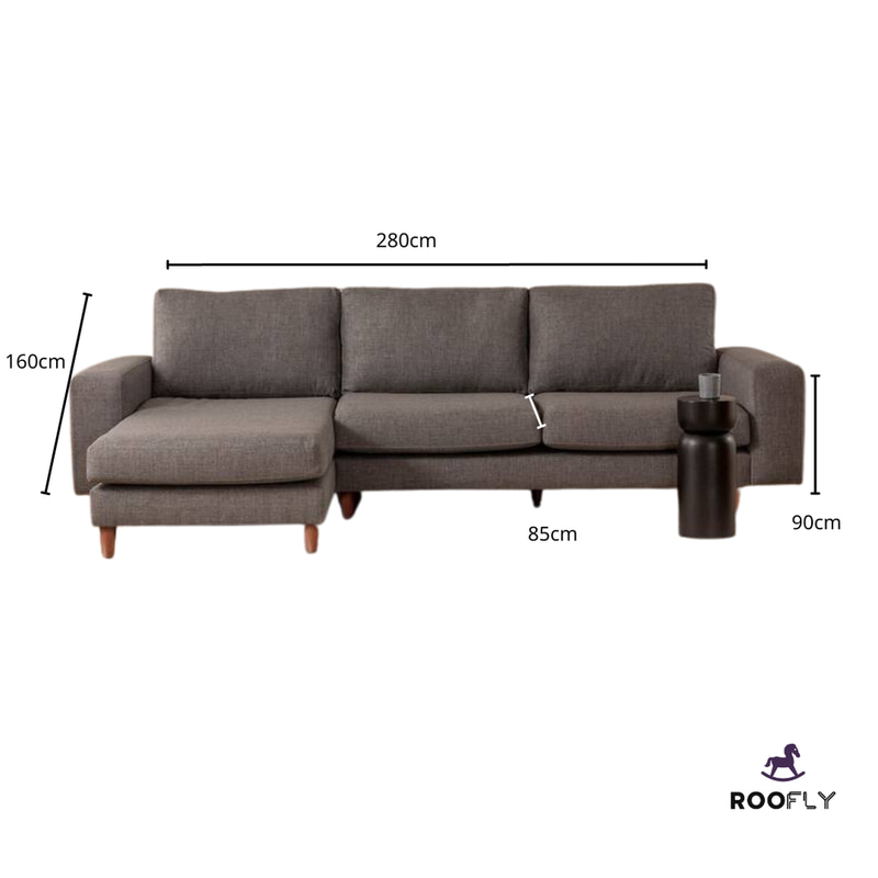 Luxury Gray Corner Sofa - كنب زاوية رمادي فخم
