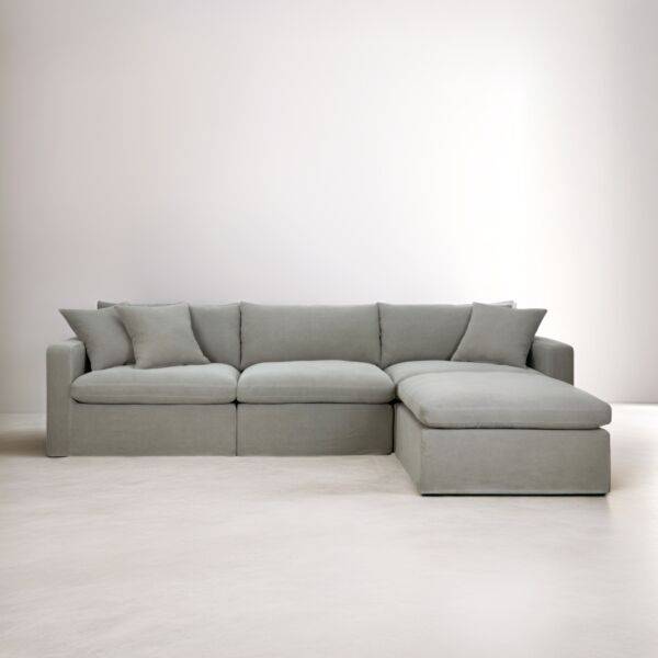 CEVA 4-Piece Gray Sectional Sofa - ركنة رمادية 4 قطع سيڤا