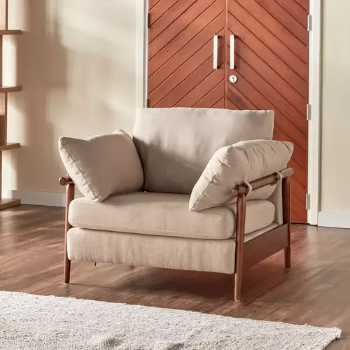  Gregory fabric armchair - beige