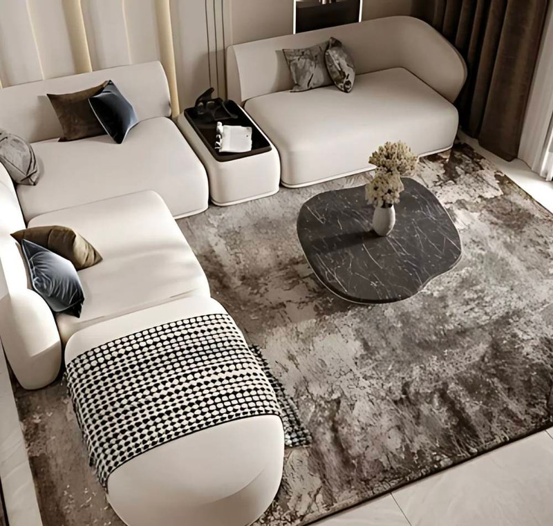ركنة مودرن فاخرة بتصميم منحني - Luxury Modern Curved Sectional Sofa