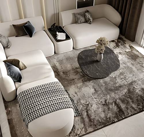 ركنة مودرن فاخرة بتصميم منحني - Luxury Modern Curved Sectional Sofa