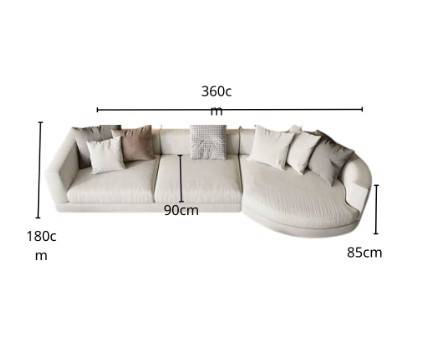 White Velvet Sofa with Swedish Wood - كنب أبيض مخمل مع خشب سويدي

