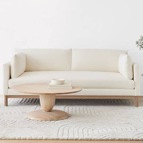كنبة مقعدين خشب سويدي- بيج - Swedish Wood Loveseat - Beige
