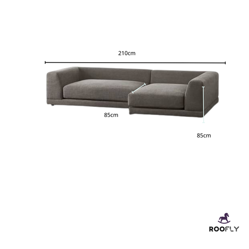 كنب زاوية رمادي فاخر - أريكة زاوية - Luxury Grey Corner Sofa
