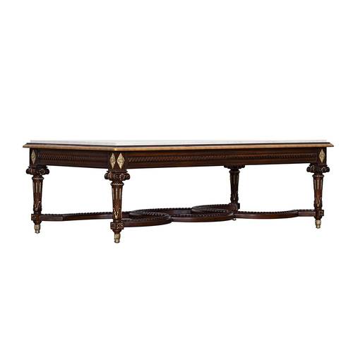 Classic rectangular coffee table - dark brown