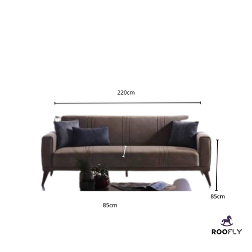 Modern Gray Velvet Sofa for Home - صوفا مودرن رمادي مخمل للمنزل

