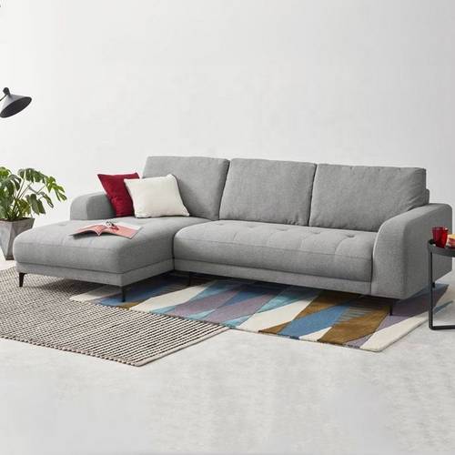 كنبة زاوية - خشب سويدي - رمادي - Corner Sofa - Swedish Wood - Grey