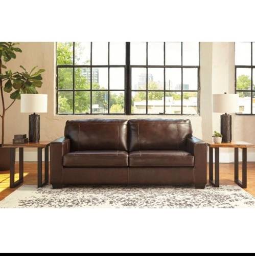 Santorini Queen Bi-Sectional Leather Sofa - أريكة جلد سانتورين كوين ثنائية
