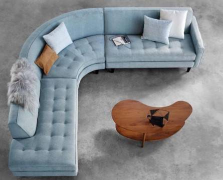 Modern Design Swedish Wood Corner Sofa - كنبة زاوية بتصميم عصري من خشب السويدي
