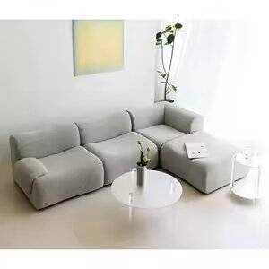 كنبة زاوية حرف L - رمادي - L-Shape Corner Sofa - Grey
