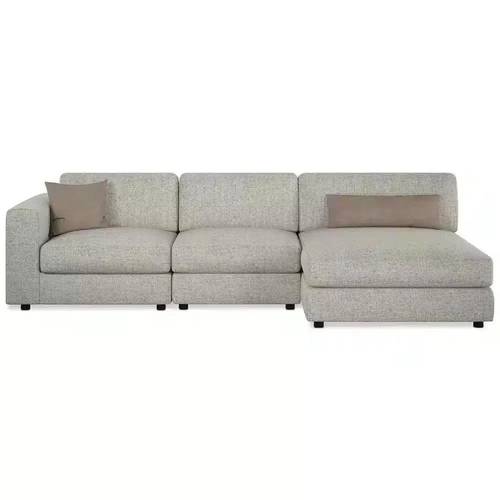 كنب ركني زاوية يمين رمادي 3 قطع على شكل L - L-Shape 3-Piece Right Corner Sectional Sofa, Gray