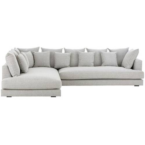 كنبة زاوية حرف L - رمادي, L-Shape Corner Sofa - Grey
