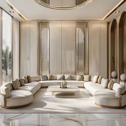 Majlis Al Fakhar - Gulf Elegant Connected Design - مجلس الفخر – تصميم متصل بأناقة خليجية