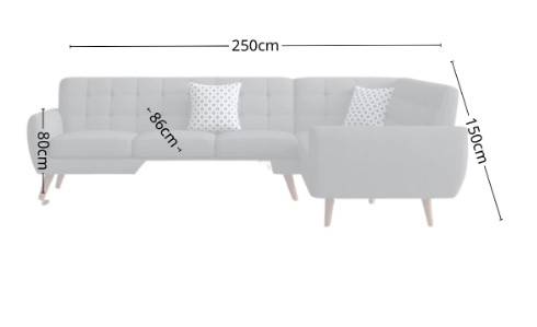 كنب مخمل بترولي مع خشب سويدي - Petrol Velvet Sofa with Swedish Wood