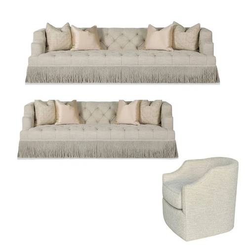 Luxury 4-piece sofa set for living rooms - beige