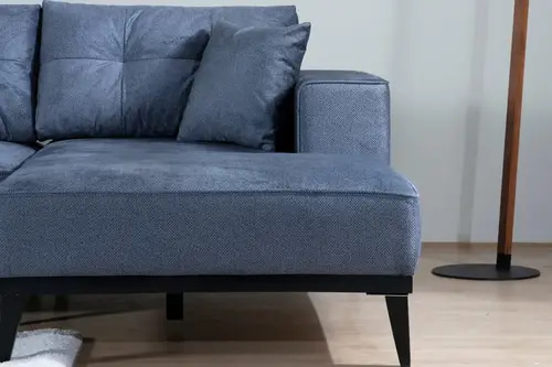 Luxury Blue Corner Sofa - كنبة زاوية فاخرة باللون الأزرق