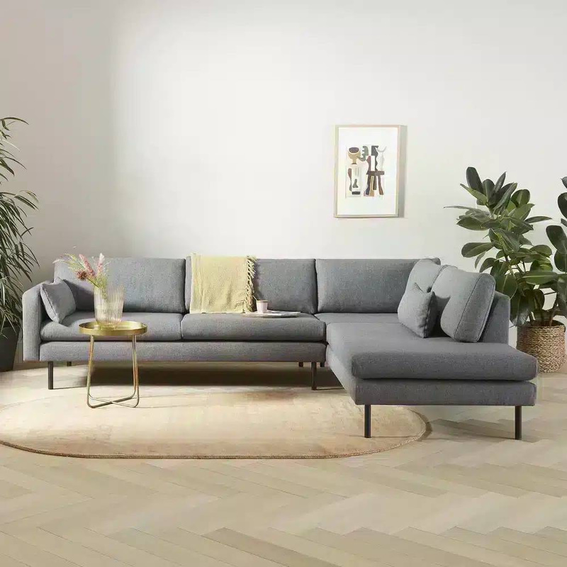 Modern L-shaped Right Corner Sectional Sofa - كنب ركني عصري زاوية يمين على شكل L