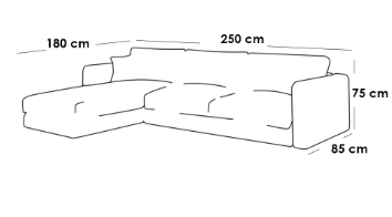 كنبة زاوية كتان بيج - Beige Linen Corner Sofa