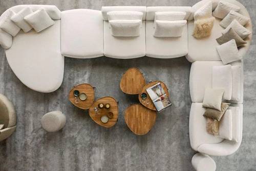 Modern U-shaped Corner Sofa - كنب ركني عصري على شكل حرف U
