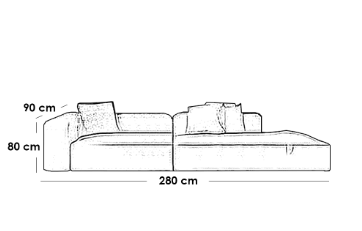 كنبة زاوية خشب مخمل بيج - Beige Velvet Wood Sectional Sofa