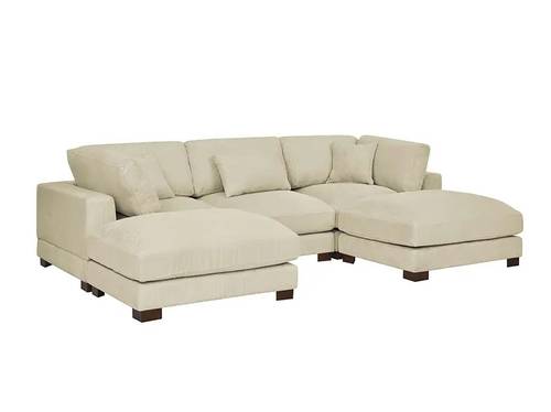 كنب ركني عصري على شكل U - Modern U-shaped Sectional Sofa
