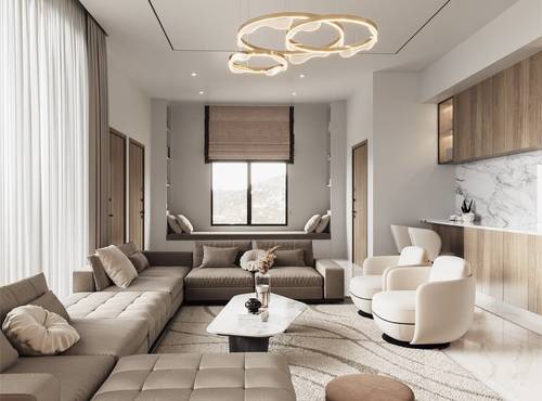 Opal Modern U-Shaped Sectional Sofa Set -مع 2 كرسي كنب أوبال مودرن زاوية على شكل حرف U