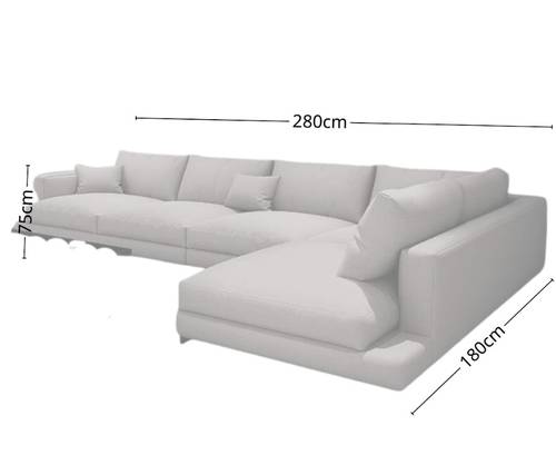 كنبة زاوية إليجانس بتصميم عصري  أوف وايت - Elegance Modern Design Corner Sofa - Off White