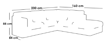 كنبة زاوية خشب سويدي وخيش - رمادي