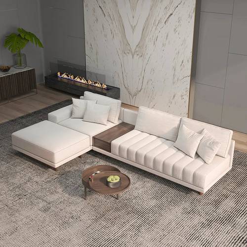 كنب ركني بتصميم مودرن على شكل حرف L - Modern L-shaped Sectional Sofa
