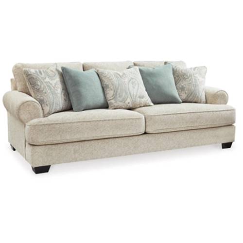 Three Seater Faux Wood Sofa - Beige - أريكة ثلاثة مقاعد خشب صناعي - بيج