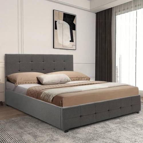 Dark Grey Bed 200x160x32cm - سرير رمادي غامق 200x160x32سم
