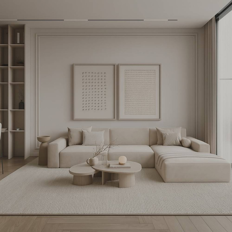 Harmony Modern L-Shaped Sectional Sofa with Chaise - كنب هارموني مودرن زاوية على شكل حرف L مع شيزلونج